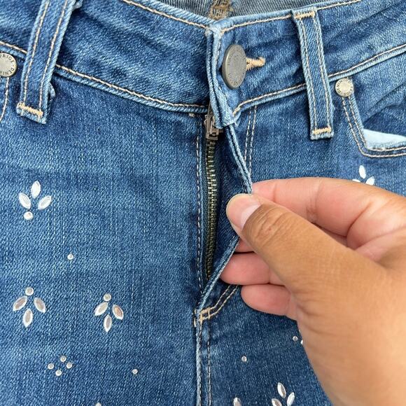 Paige Verdugo Ultra Skinny Studded Women's 28  Blue Denim Skinny Jeans - Picture 7 of 14